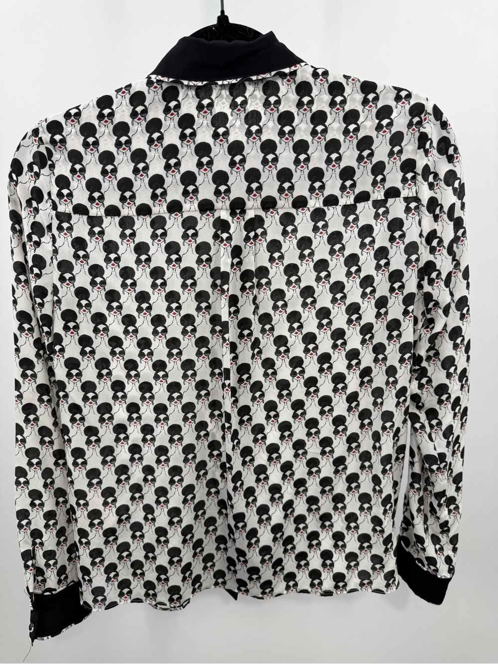 Alice + Olivia Willa Sassy Stace Face Silk Blouse Size XS - Picture 6 of 9